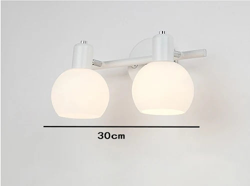 Modern Glass Wall Lamp – Bedside & Living Room Sconce with Decorative Glass Lampshade