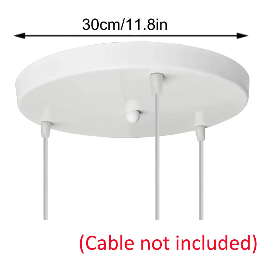 3 Holes 30cm Ceiling Plate Accessories DIY Light Fittings Round Ceiling Plate Base Chandelier Pendant Lamp Base Ceiling Canopy