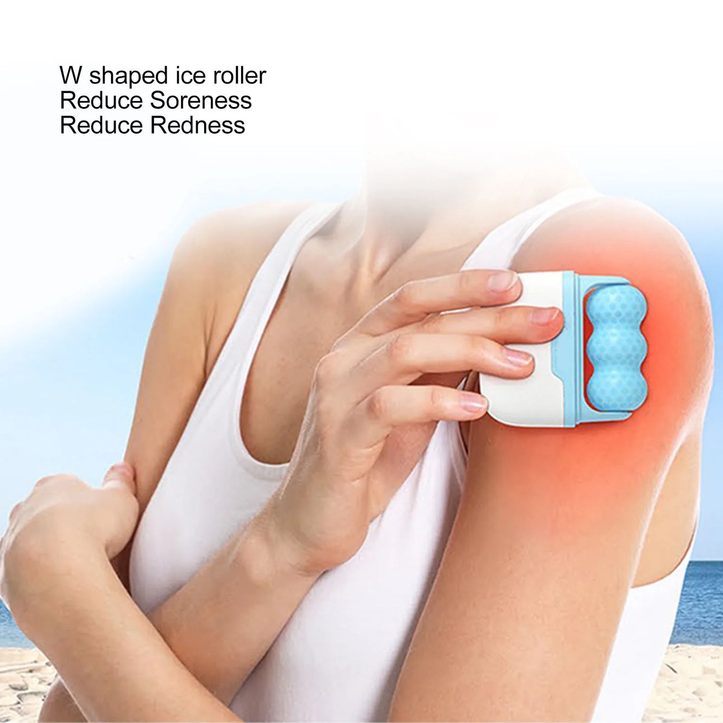 GlowChill™ – Rodillo de hielo de dos cabezales para rostro y cuero cabelludo