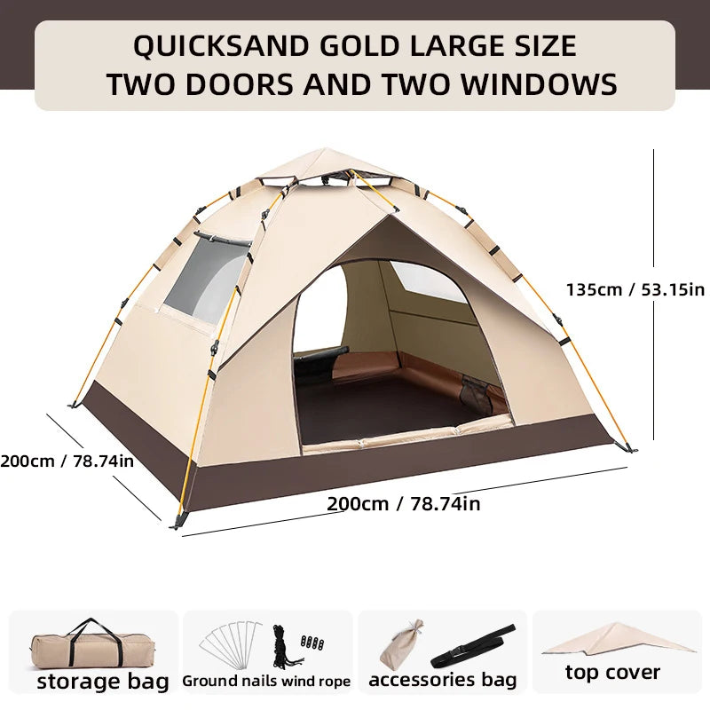 SwiftCamp™ – Tente pliante automatique et étanche pour 4 personnes