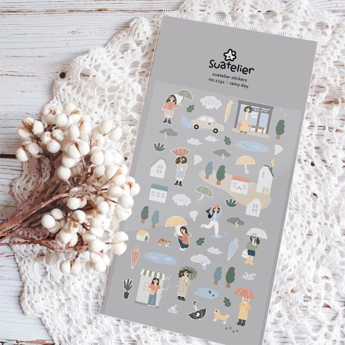 Ensemble d'autocollants Suatelier™ Kawaii Days – Essentiels de la déco coréenne