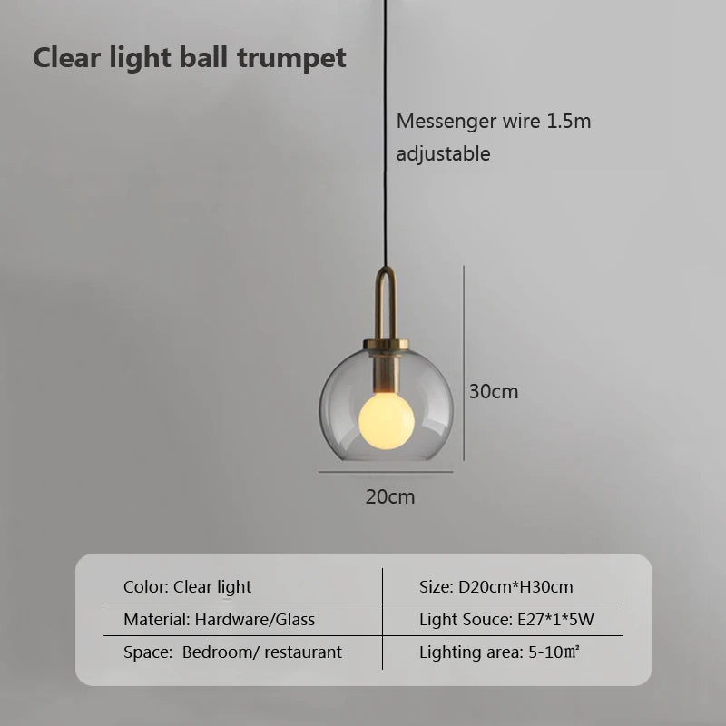 Nordic Glass LED Chandelier – Single & Multi-Head Pendant Light for Dining, Living Room & Home Décor