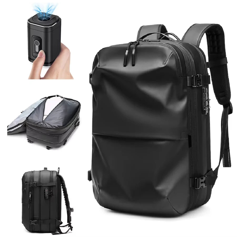 AirPack™ – Mochila de viaje inteligente expandible, impermeable y diseñada para viajes modernos