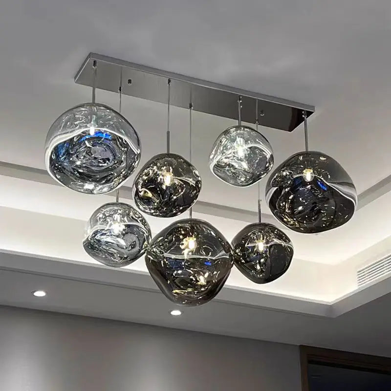 Italian Designer Glass Bubble Pendant Light – Modern Chandelier for Dining, Kitchen & Kids’ Room Decor