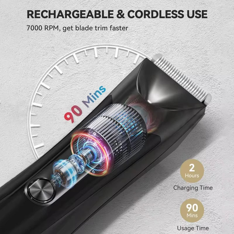 Tondeuse à cheveux et à barbe 5 en 1 ProTrim™ – Rasoir électrique de précision pour hommes et zones sensibles