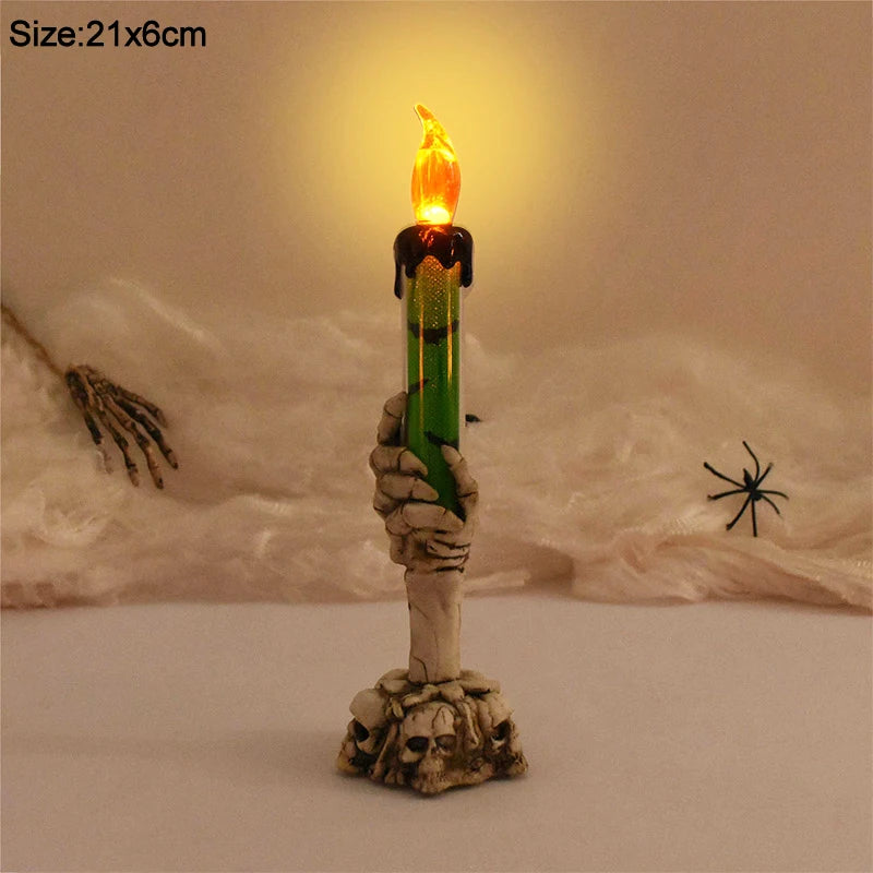 Halloween Skeleton Hand LED Candles – Spooky Ghost Lights for Haunted House & Party Decor