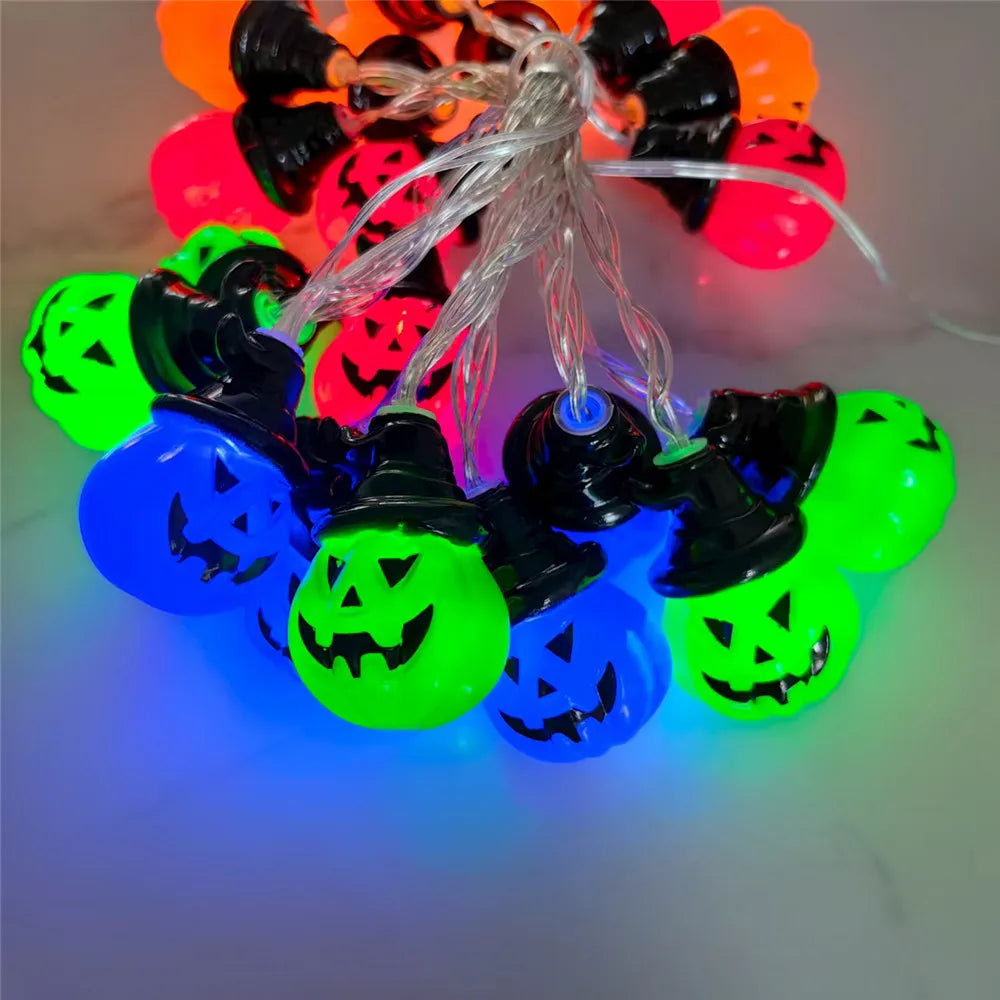 Pumpkin RGB String Lights – Festive Indoor & Outdoor Holiday Decoration