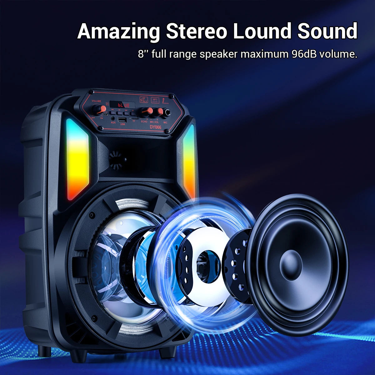 BoomStorm™ 1000W: altavoz inalámbrico portátil para fiestas