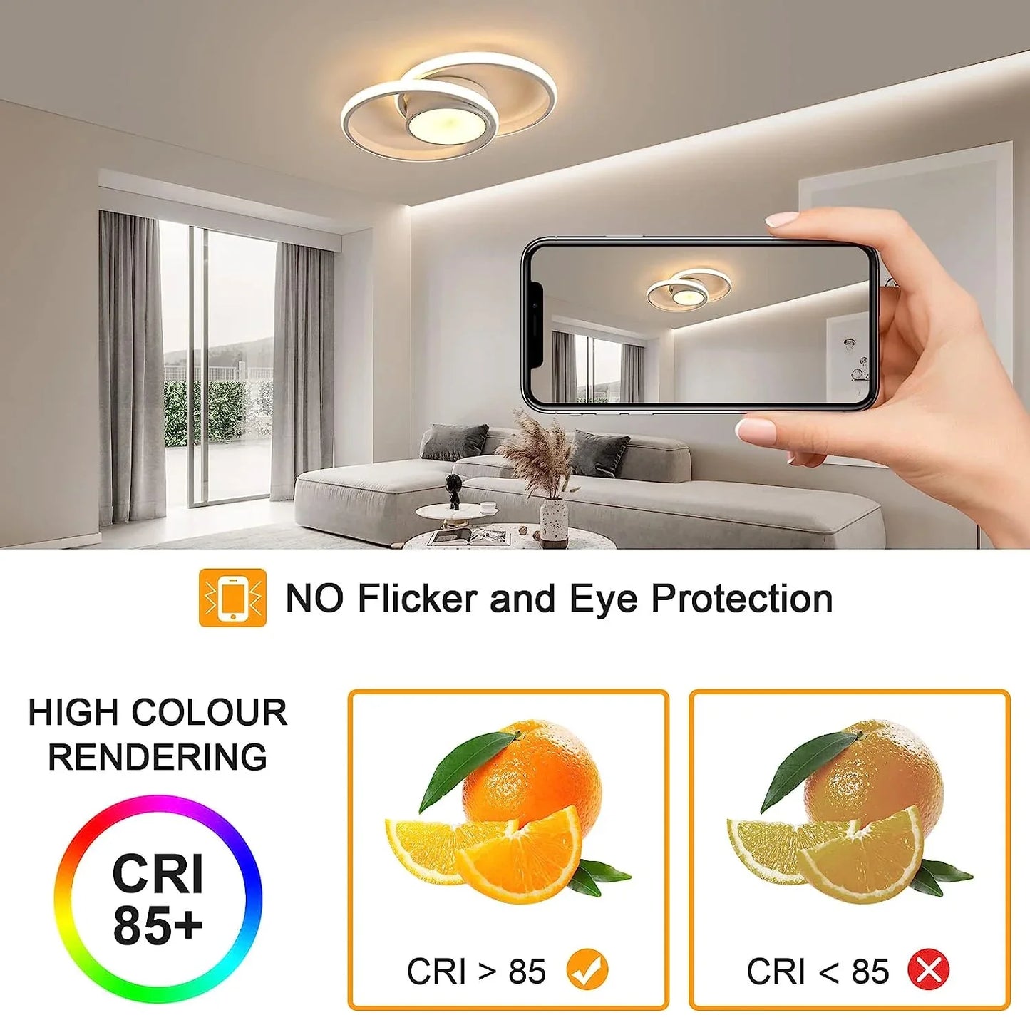 Magpie Bird LED Pendant Lamp – Modern Black & Silver Hanging Light for Bedroom & Living Room