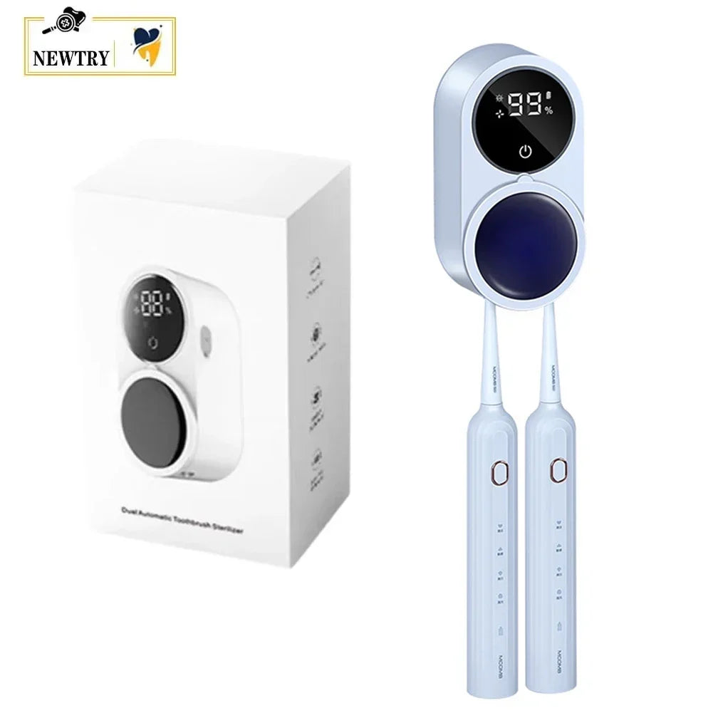 USB Charging Toothbrush Sterilizer UV Light Sanitizer Case Wall-Mounted Holder Smart Sensor Switch Oral Hygiene Travel Home Use