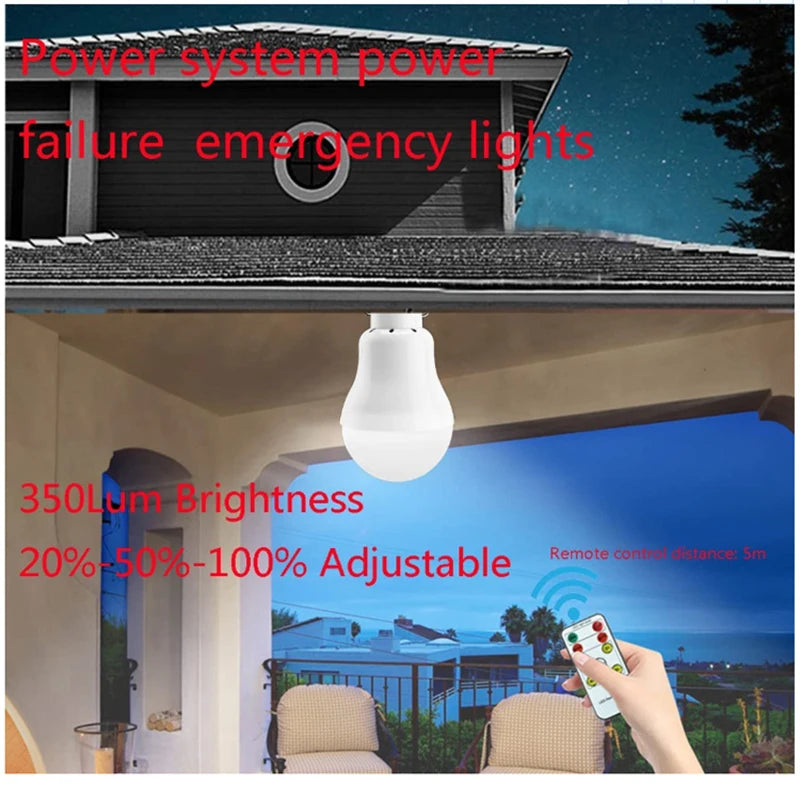 USB & Solar Powered LED Emergency Bulb – Waterproof Portable Hanging Lamp for Indoor & Outdoor Lighting