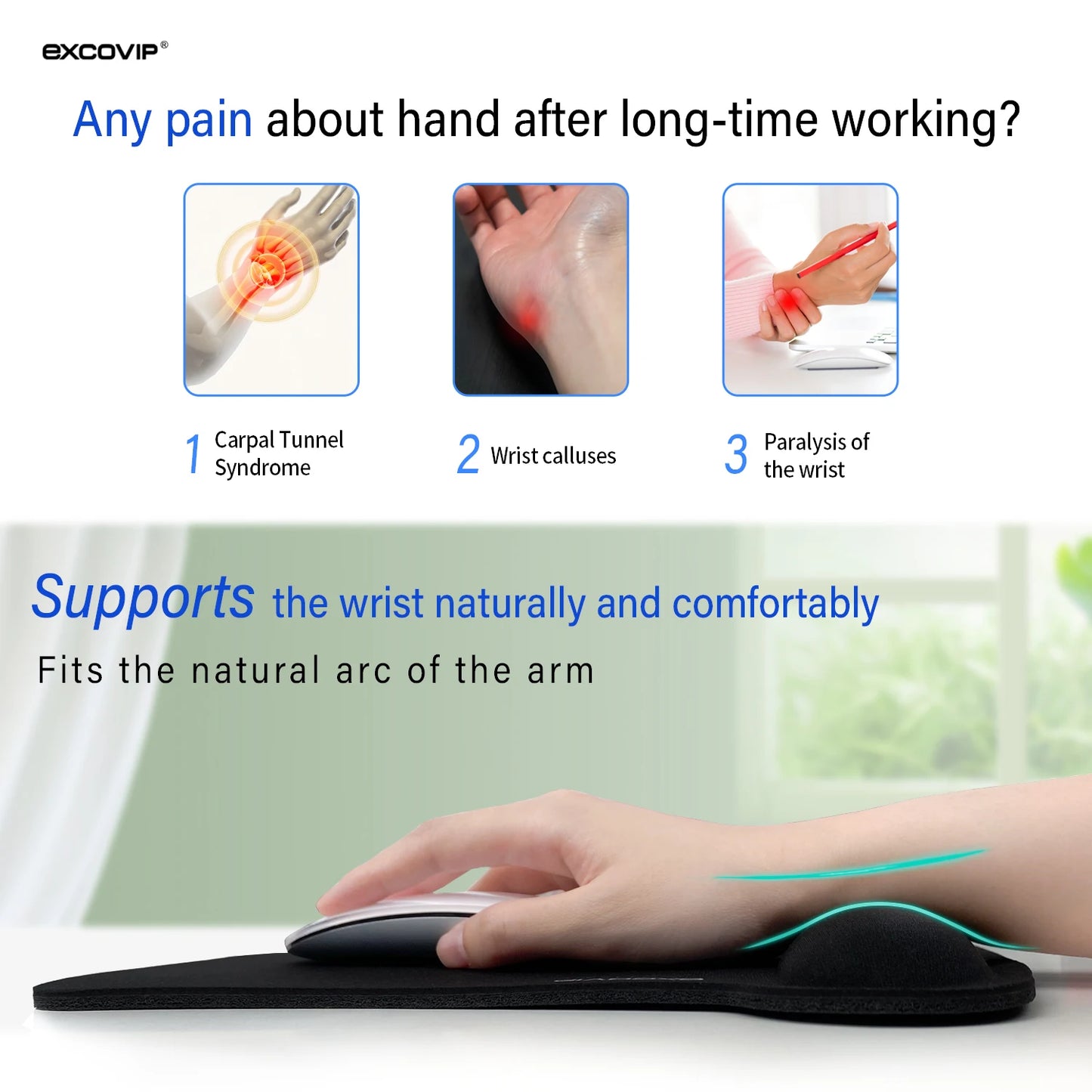 Tapis de souris EXCO WristGuard™ — Confort et précision à portée de main