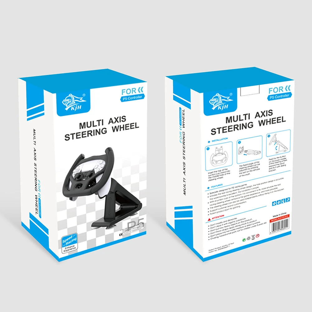 Volante de carreras GAMINJA™ para PS5: mando multieje con soporte de montaje
