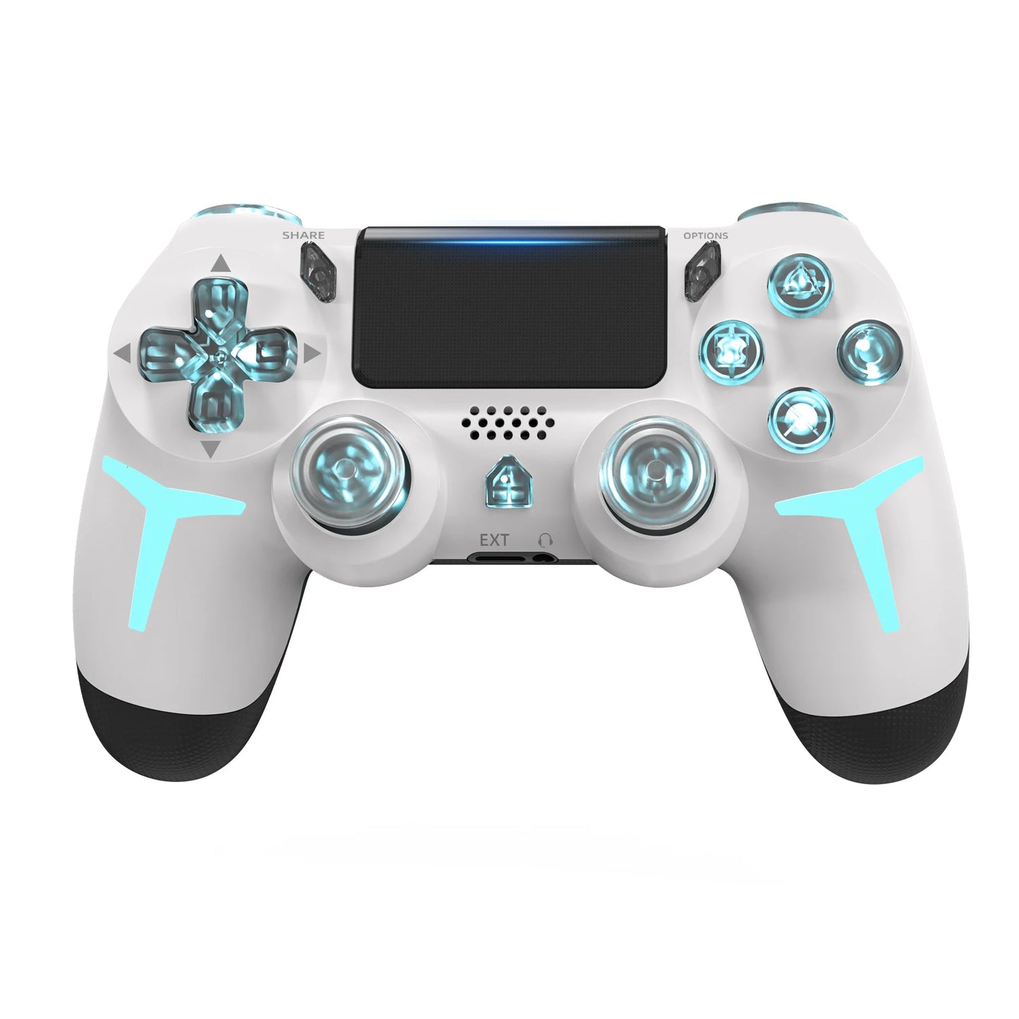Gamepad inalámbrico RGB Gaminja™: controlador Bluetooth LED con doble vibración y movimiento de 6 ejes