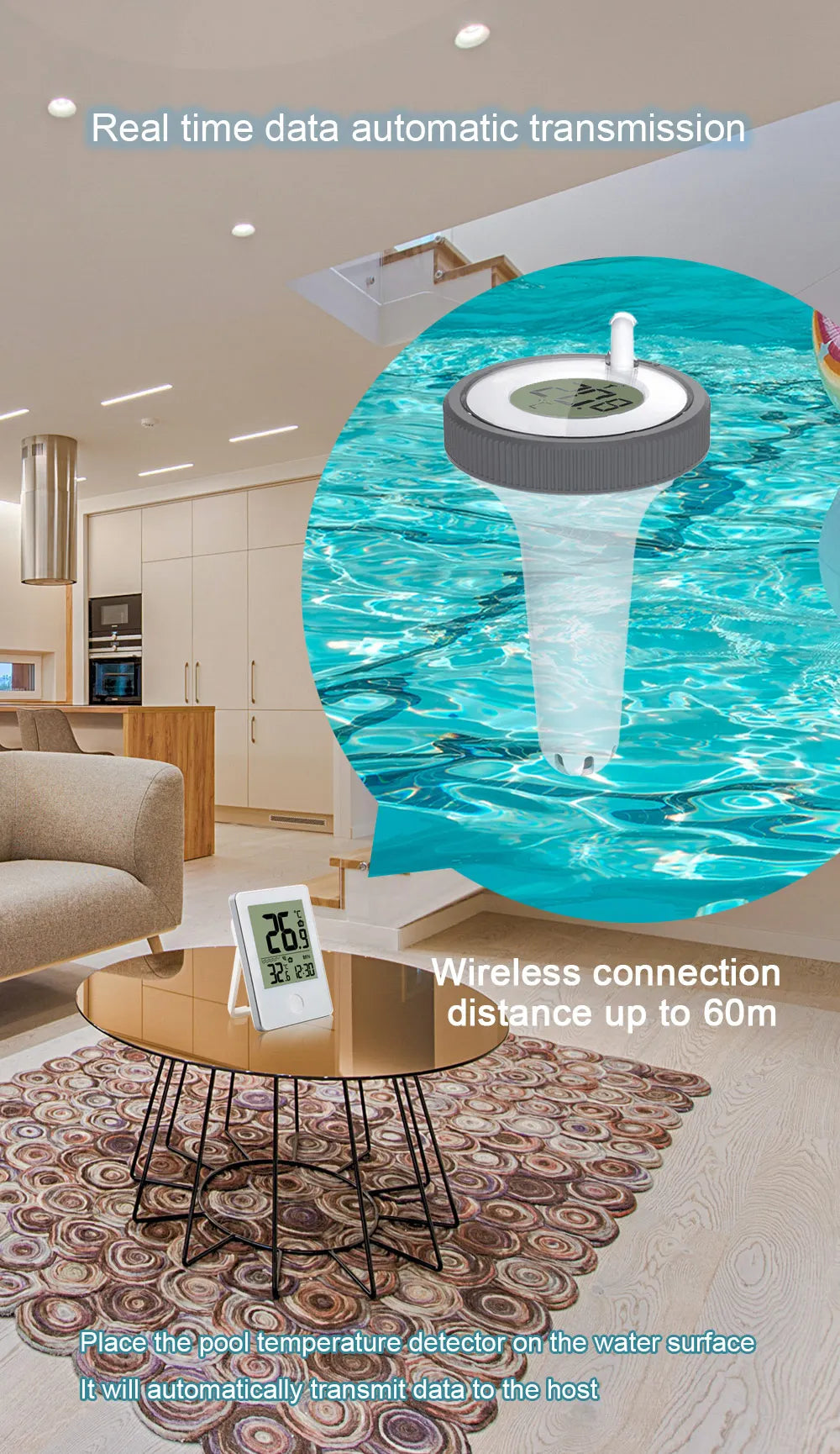 Termómetro digital para piscina AquaFloat™