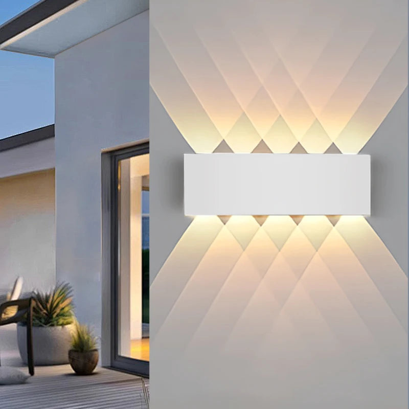 Applique murale LED étanche IP65, lampe moderne d'extérieur et d'intérieur pour jardin, véranda, salle de bain et salon