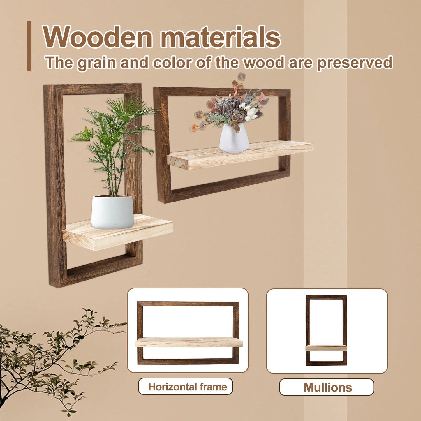 Estantes de pared RusticSpace™: almacenamiento de pared elegante y funcional