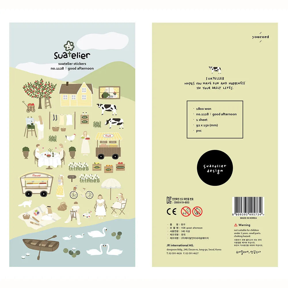 Ensemble d'autocollants Suatelier™ Kawaii Days – Essentiels de la déco coréenne