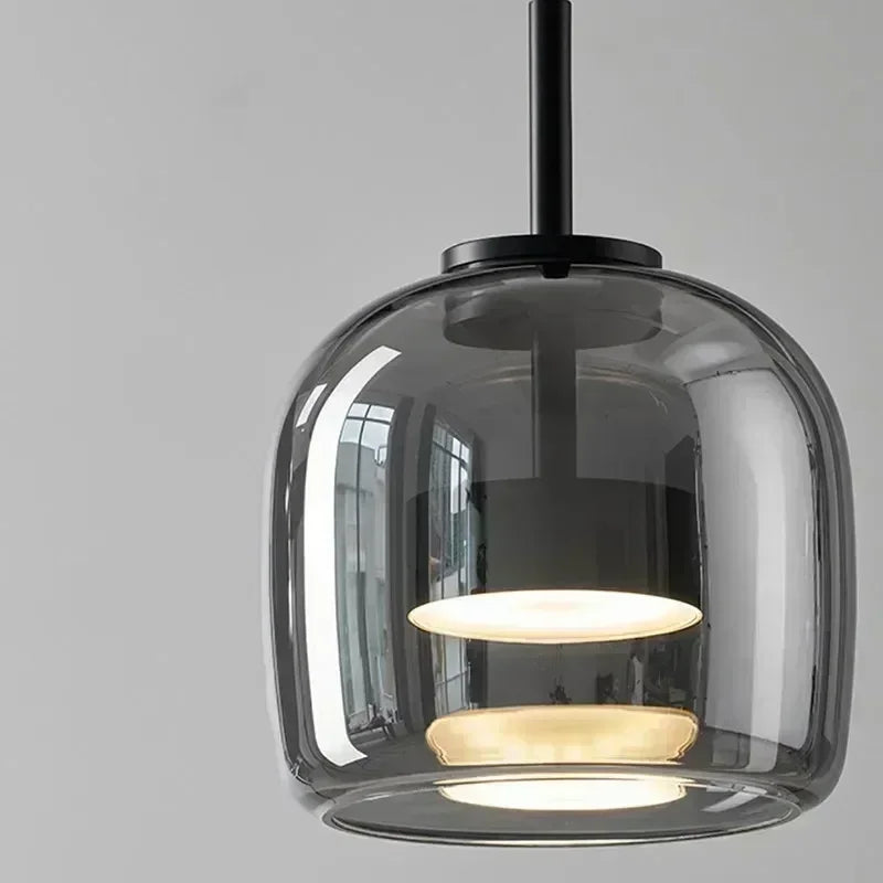 Nordic Glass LED Chandelier – Creative Luxury Pendant Light for Restaurant, Bedroom & Café Decor