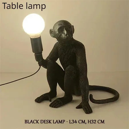 SANDYHA Nordic Retro Monkey Wall Lamp – LED Decorative Light for Living Room, Bedroom & Kitchen