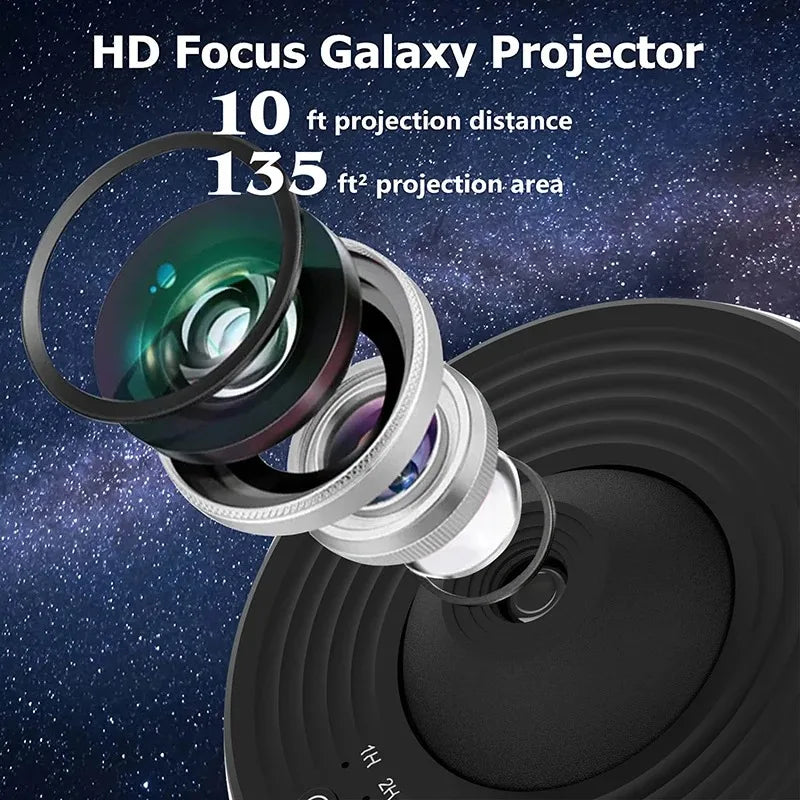 Galaxy Projector Night Light – 360° Rotating Starry Sky Lamp for Kids & Home Decor