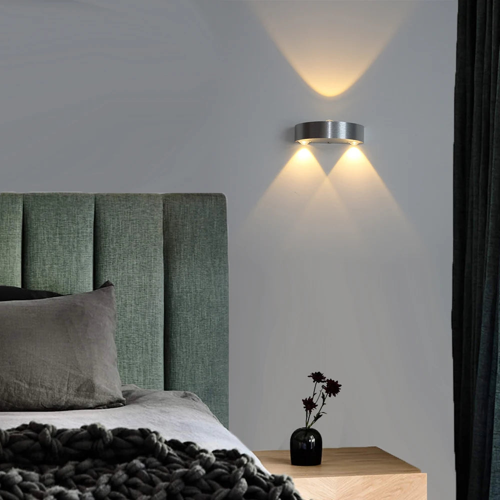 3W LED Indoor Wall Lamps Modern Simple Aluminum Home Lighting Up and Down light Bedroom Living Room Aisle Decorative Wall Lights