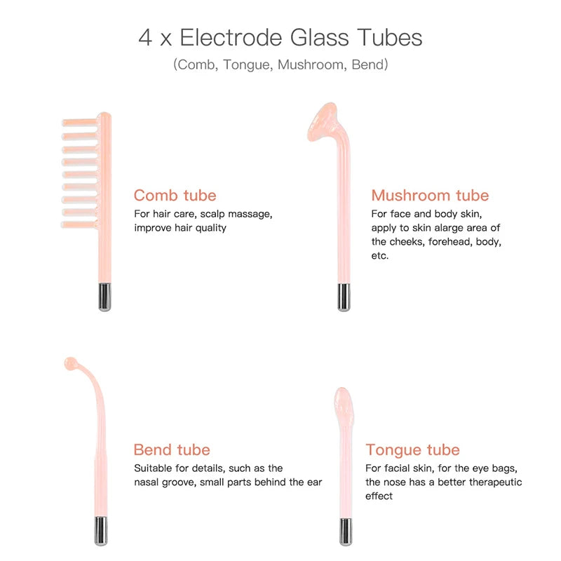 VioGlow™ – Baguette de thérapie cutanée haute fréquence 4 en 1