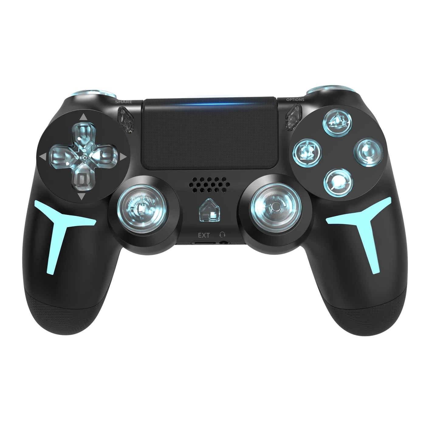 Gamepad inalámbrico RGB Gaminja™: controlador Bluetooth LED con doble vibración y movimiento de 6 ejes
