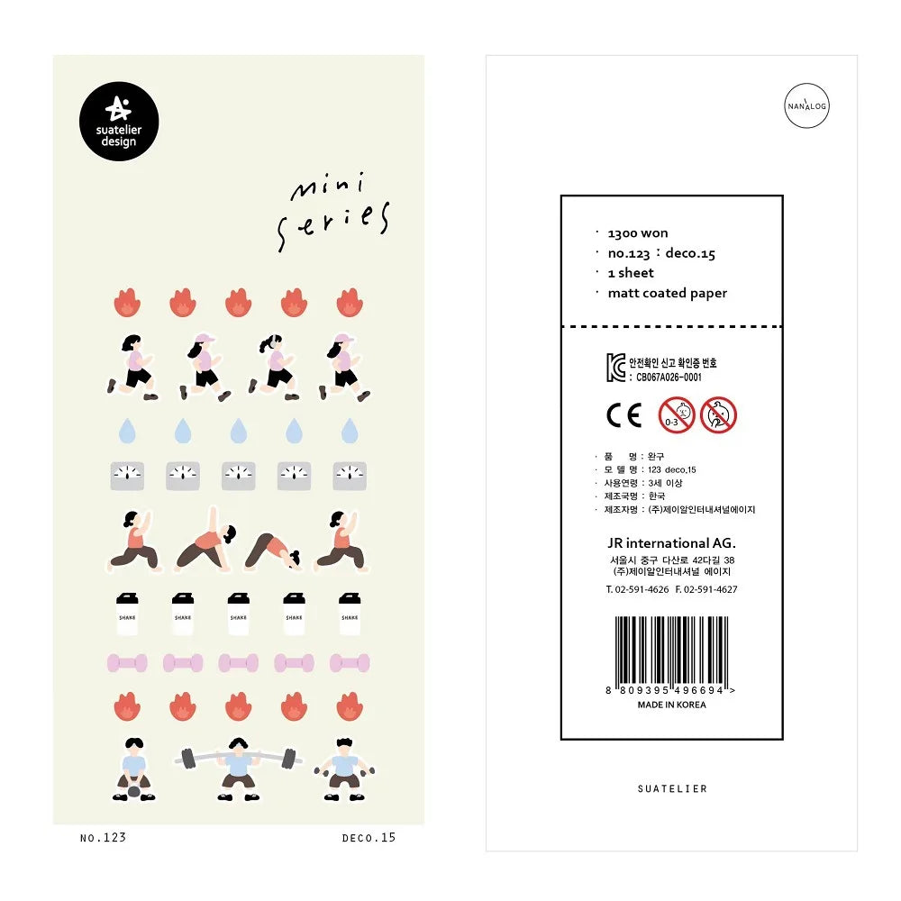 Ensemble d'autocollants Suatelier™ Kawaii Days – Essentiels de la déco coréenne