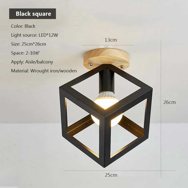 Modern Nordic E27 Ceiling Lamp – Indoor Flush Mount Light for Hallway, Bedroom & Living Room