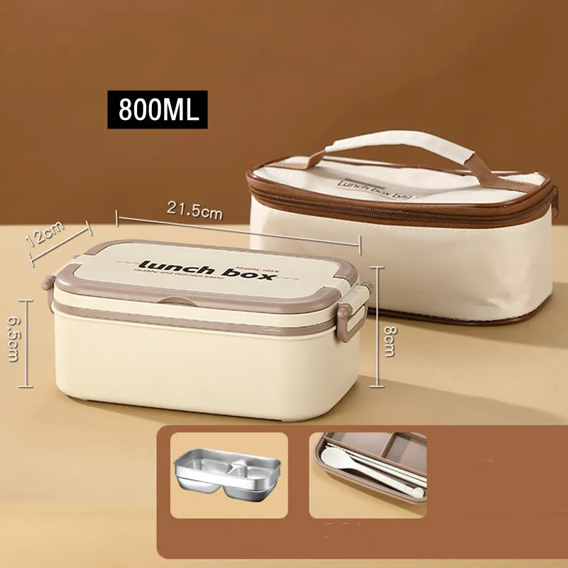 ThermoVault™ 1500 – Boîte à lunch bento isotherme en acier inoxydable