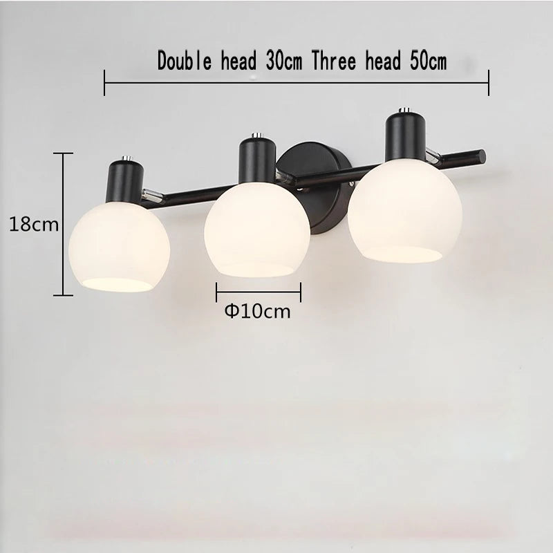 Modern Glass Wall Lamp – Bedside & Living Room Sconce with Decorative Glass Lampshade