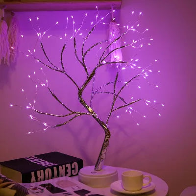 LED Mini Christmas Tree Night Light – Copper Wire Fairy Lamp for Kids & Home Holiday Decor