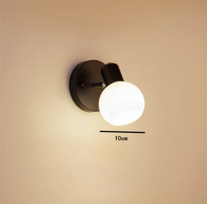 Modern Glass Wall Lamp – Bedside & Living Room Sconce with Decorative Glass Lampshade