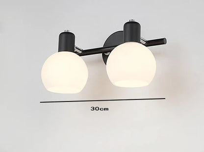 Modern Glass Wall Lamp – Bedside & Living Room Sconce with Decorative Glass Lampshade