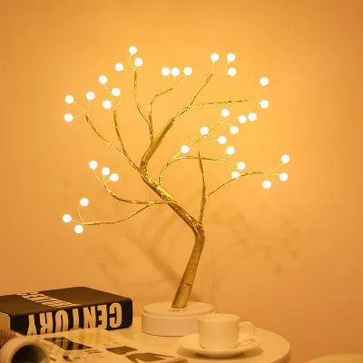LED Mini Christmas Tree Night Light – Copper Wire Fairy Lamp for Kids & Home Holiday Decor