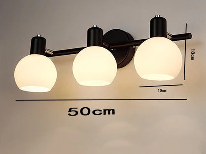 Modern Glass Wall Lamp – Bedside & Living Room Sconce with Decorative Glass Lampshade