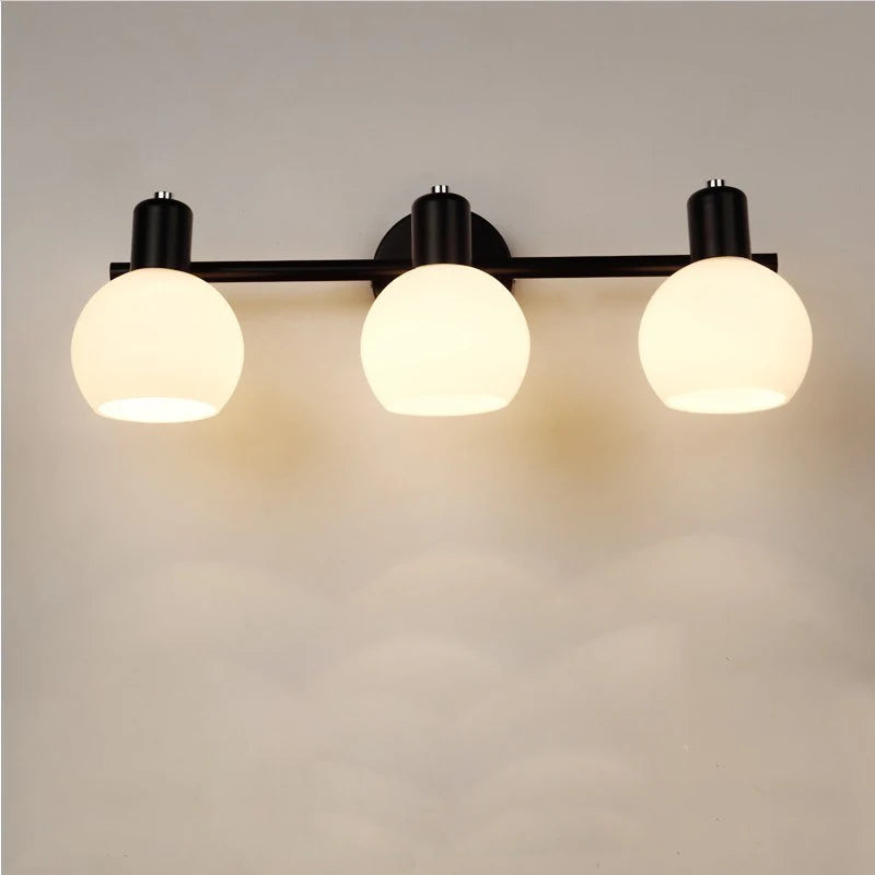 Modern Glass Wall Lamp – Bedside & Living Room Sconce with Decorative Glass Lampshade