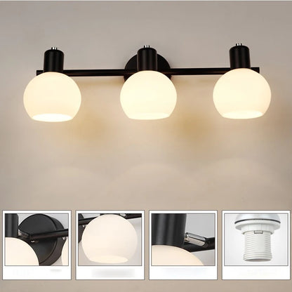 Modern Glass Wall Lamp – Bedside & Living Room Sconce with Decorative Glass Lampshade