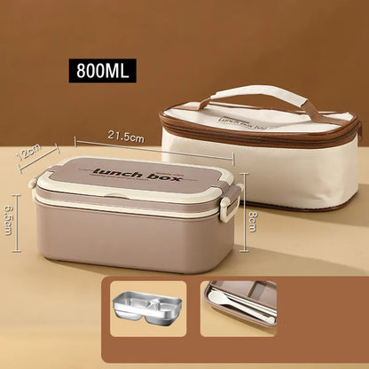 ThermoVault™ 1500 – Boîte à lunch bento isotherme en acier inoxydable 