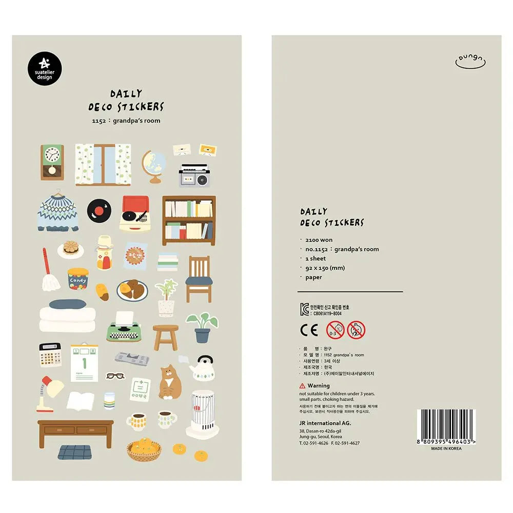 Ensemble d'autocollants Suatelier™ Kawaii Days – Essentiels de la déco coréenne