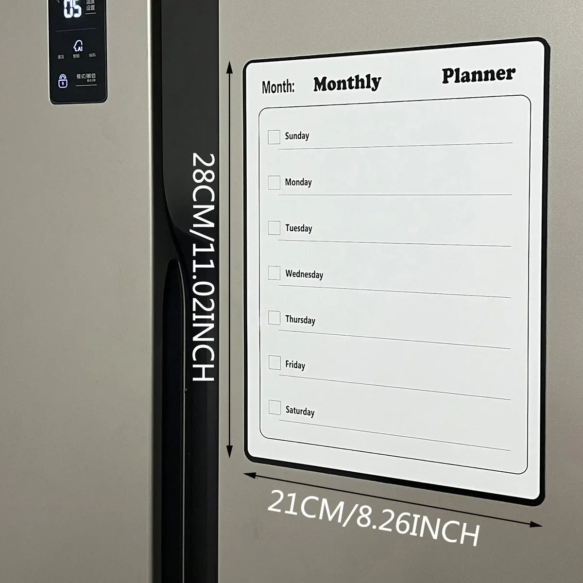 PlanItMag™ Planificateur magnétique réinscriptible pour réfrigérateur