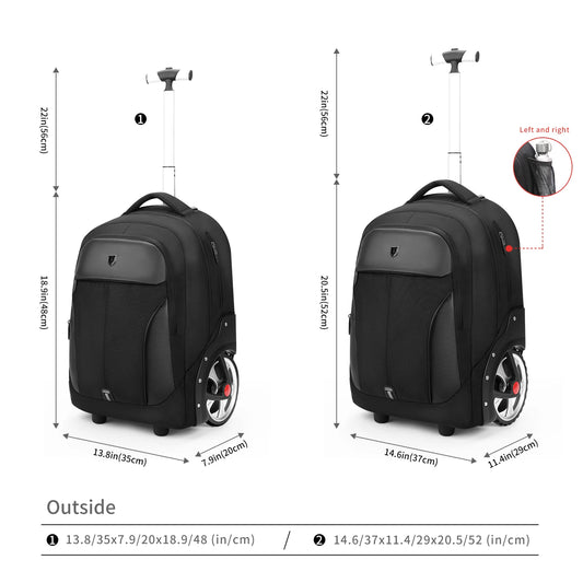 GlidePack™ 20" – Mochila de viaje con ruedas para portátil 