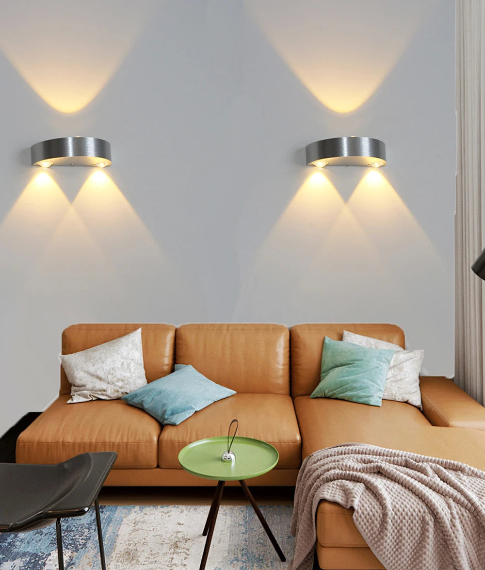 3W LED Indoor Wall Lamps Modern Simple Aluminum Home Lighting Up and Down light Bedroom Living Room Aisle Decorative Wall Lights