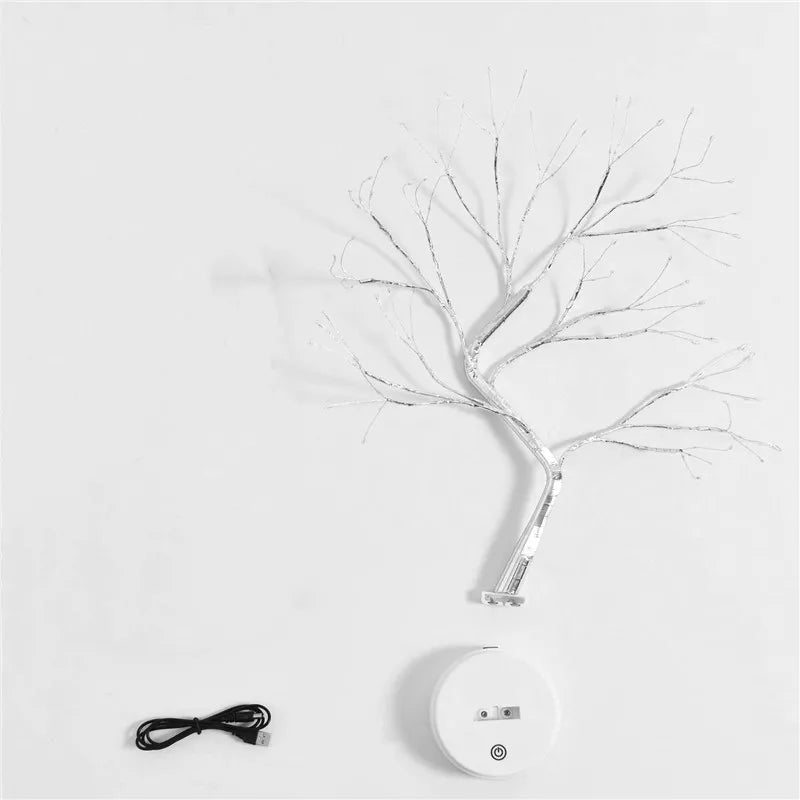 LED Mini Christmas Tree Night Light – Copper Wire Fairy Lamp for Kids & Home Holiday Decor