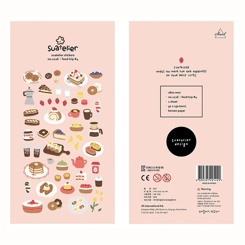 Ensemble d'autocollants Suatelier™ Kawaii Days – Essentiels de la déco coréenne
