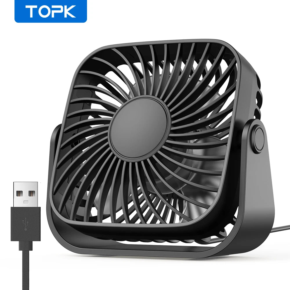 BreezeBuddy™ – Miniventilador USB de 4” 
