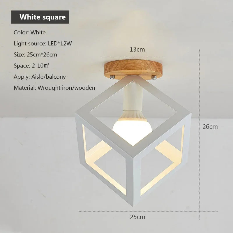 Modern Nordic E27 Ceiling Lamp – Indoor Flush Mount Light for Hallway, Bedroom & Living Room
