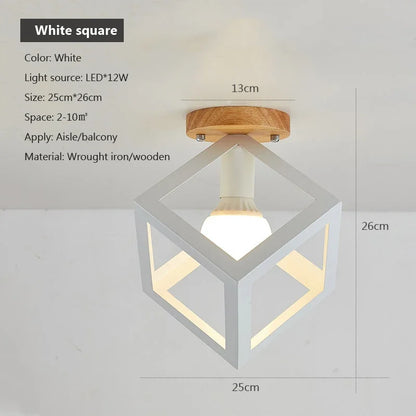 Modern Nordic E27 Ceiling Lamp – Indoor Flush Mount Light for Hallway, Bedroom & Living Room