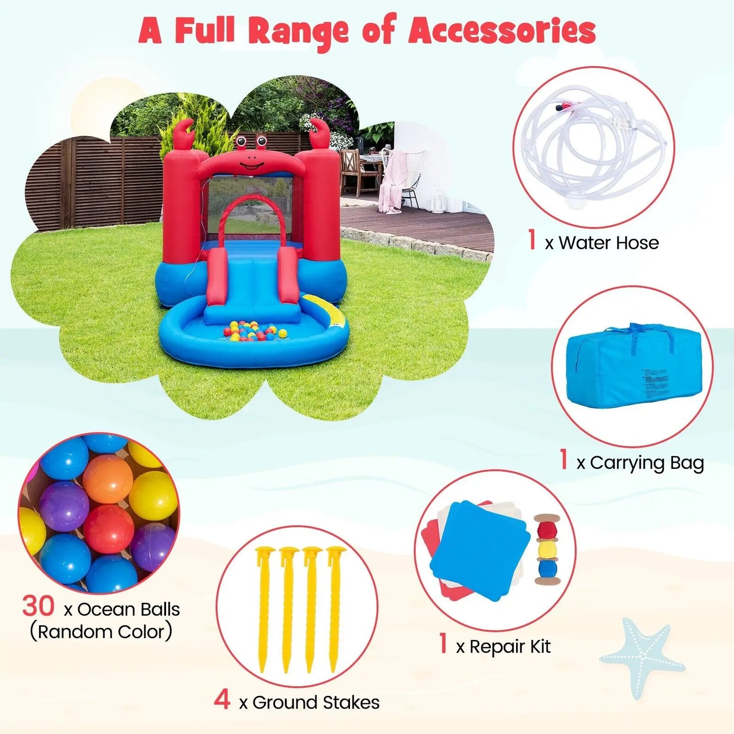 CrabbySplash™ Inflatable Water Park – Bounce, Slide & Play All Day!